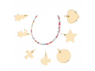 Mon collier Liberty charms plaqué or