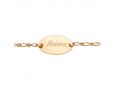 Bracelet gourmette ovale bébé