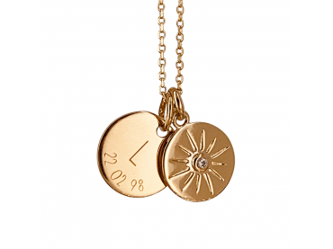 Collier médaille et soleil zirconium