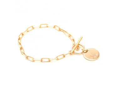 bracelet enfant élastique médaille gravée isabelle b