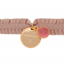 Bracelet médaille sur ruban élastique