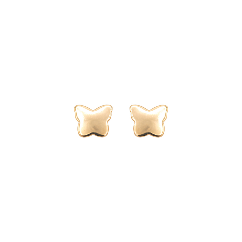 Boucles d'oreilles papillon en plaqué or
