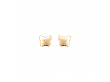 Boucles d'oreilles papillon en plaqué or