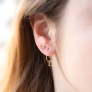 Boucles d'oreilles créoles et initiales
