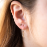 Boucles d'oreilles créoles et lunes
