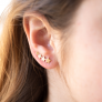 Boucles d'oreilles étoiles filantes en plaqué or