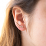 Boucles d'oreilles barrette de zirconiums