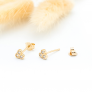 Boucles d'oreilles trio de zirconiums