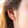 Boucles d'oreilles trio de zirconiums