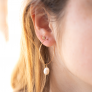 Boucles d'oreilles créoles et perle