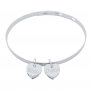 Jonc plat & charm personnalisé