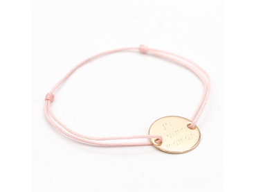 bracelet enfant élastique médaille gravée isabelle b