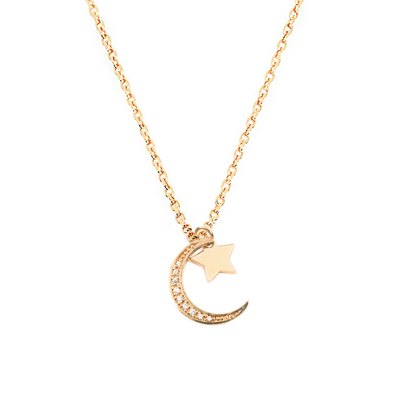 Collier lune & étoile