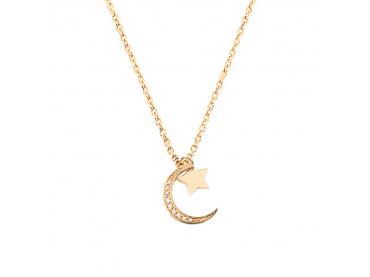 Collier lune & étoile