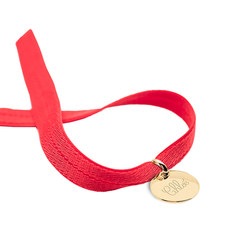 bracelet enfant élastique médaille gravée isabelle b