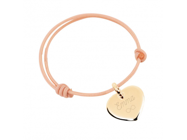 Bracelet enfant coeur gravé 20 mm