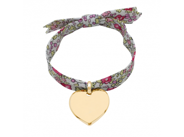 Bracelet coeur sur Liberty pour enfant