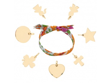 Bracelet Liberty charms plaqué or