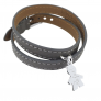 Bracelet cuir argent