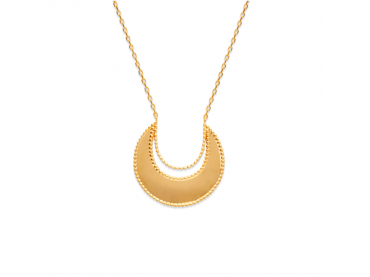 Collier lune perlée